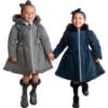 Picture of PRE ORDER Caramelo Kids Girls School Twill Coat With Hood - Grey