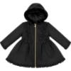 Picture of PRE ORDER Caramelo Kids Girls School Twill Coat With Hood - Black