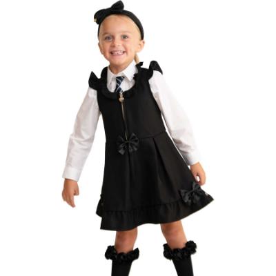 Picture of PRE ORDER Caramelo Kids Girls Zip Front School Pinafore - Black