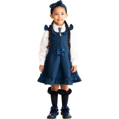 Picture of PRE ORDER Caramelo Kids Girls Zip Front School Pinafore - Navy
