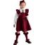 Picture of PRE ORDER Caramelo Kids Girls Frill School Pinafore With Bows - Maroon Burgundy