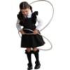 Picture of PRE ORDER Caramelo Kids Girls Frill School Pinafore With Bows - Black