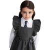 Picture of PRE ORDER Caramelo Kids Girls Frill School Pinafore With Bows - Grey