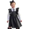 Picture of PRE ORDER Caramelo Kids Girls Frill School Pinafore With Bows - Grey