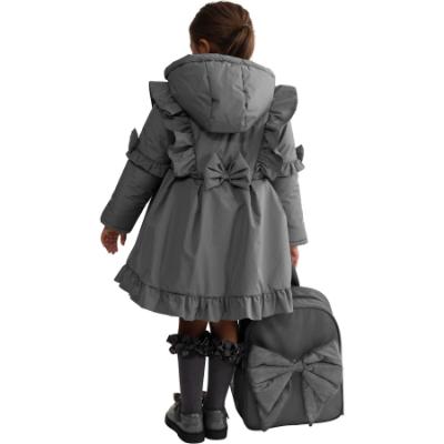 Picture of PRE ORDER Caramelo Kids Girls Frill Detail Skirted Coat - Grey