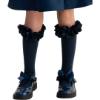 Picture of PRE ORDER Caramelo Kids Girls Satin Bow Mary Jane School Shoes - Navy