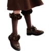 Picture of PRE ORDER Caramelo Kids Girls Satin Bow Mary Jane School Shoes - Brown