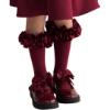 Picture of PRE ORDER Caramelo Kids Girls Satin Bow Mary Jane School Shoes - Maroon Burgundy