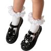 Picture of PRE ORDER Caramelo Kids Girls Easy On Double Bow T Bar School Shoes - Black