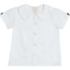 Picture of PRE ORDER Caramelo Kids Girls School Shirt With Satin Bows - White Navy