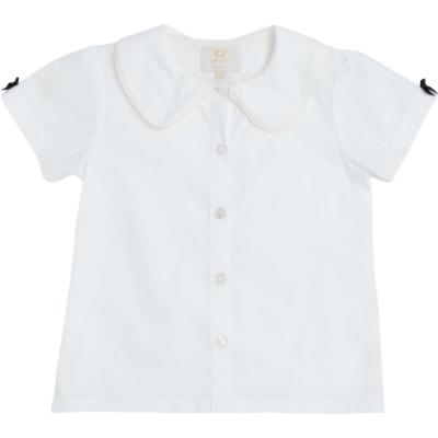 Picture of PRE ORDER Caramelo Kids Girls School Shirt With Satin Bows - White Black