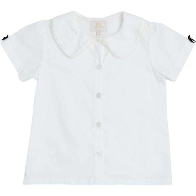 Picture of PRE ORDER Caramelo Kids Girls School Shirt With Satin Bows - White Black
