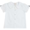 Picture of PRE ORDER Caramelo Kids Girls School Shirt With Satin Bows - White Grey
