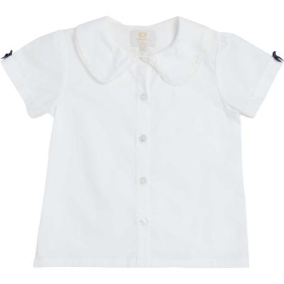 Picture of PRE ORDER Caramelo Kids Girls School Shirt With Satin Bows - White Grey