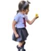 Picture of PRE ORDER Caramelo Kids Girls School Shirt With Satin Bows - White Grey