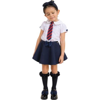 Picture of PRE ORDER Caramelo Kids Girls Skater School Skirt With Built In Shorts - Navy