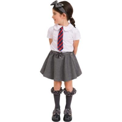 Picture of PRE ORDER Caramelo Kids Girls Skater School Skirt With Built In Shorts - Grey