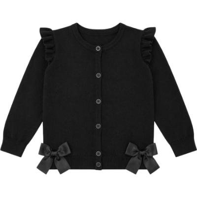 Picture of PRE ORDER Caramelo Kids Girls School Cardigan With Bows - Black