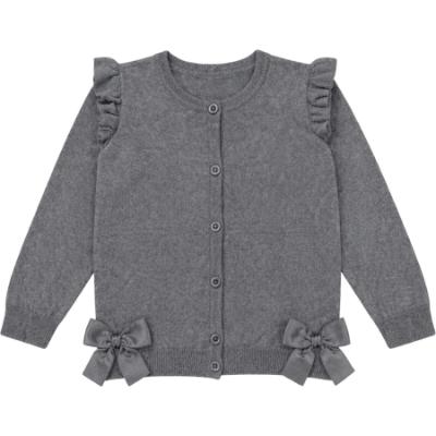 Picture of PRE ORDER Caramelo Kids Girls School Cardigan With Bows - Grey