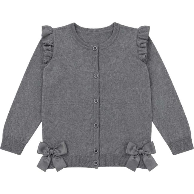 Picture of PRE ORDER Caramelo Kids Girls School Cardigan With Bows - Grey