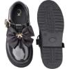 Picture of PRE ORDER Caramelo Kids Girls Large Grosgrain Bow School Shoes - Grey