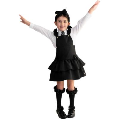 Picture of PRE ORDER Caramelo Kids Girls Ra-Ra Frill School Pinafore - Black