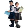 Picture of PRE ORDER Caramelo Kids Girls Ra-Ra Frill School Pinafore - Navy