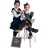 Picture of PRE ORDER Caramelo Kids Girls Ra-Ra Frill School Pinafore - Navy