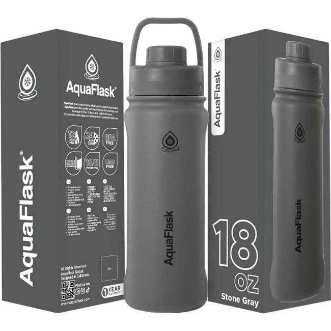 Picture of PRE ORDER Caramelo Kids Metal AquaFlask Water Bottle - Grey