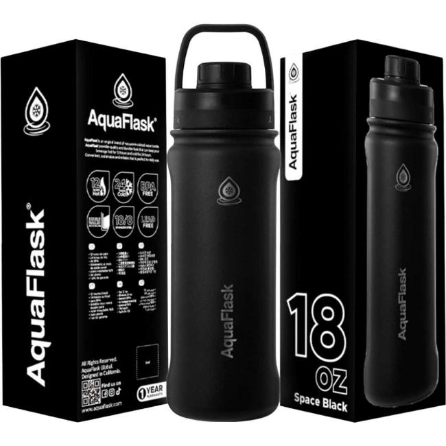 Picture of PRE ORDER Caramelo Kids Metal AquaFlask Water Bottle - Black
