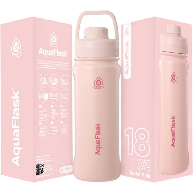 Picture of PRE ORDER Caramelo Kids Metal AquaFlask Water Bottle - Pink