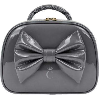 Picture of PRE ORDER Caramelo Kids Patent Lunch Box With Bow - Grey