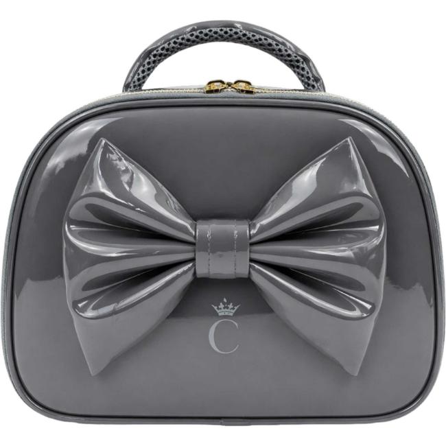 Picture of PRE ORDER Caramelo Kids Patent Lunch Box With Bow - Grey