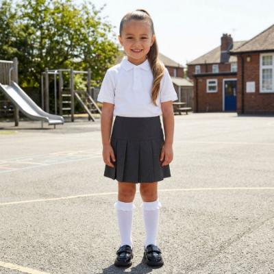 Picture of Schoolwear Girls Fan Pleats Skirt - Grey