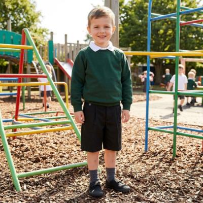 Picture of Schoolwear Unisex Crew Neck Sweatshirt - Bottle Green
