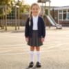 Picture of Schoolwear Girls Sweatshirt Cardigan - Light Navy