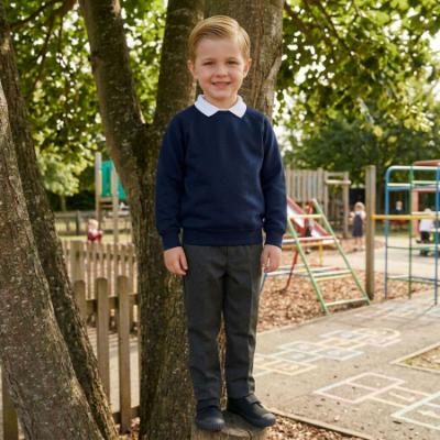 Picture of Schoolwear Unisex Crew Neck Sweatshirt - Light Navy