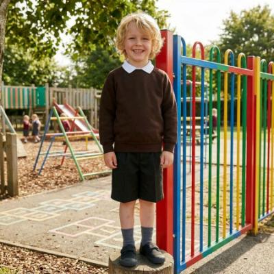 Picture of Schoolwear Unisex Crew Neck Sweatshirt - Brown