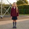 Picture of Schoolwear Girls Fleece Jacket With Reflective Strip - Burgundy