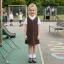 Picture of Schoolwear Girls Stretch Pinafore - Brown
