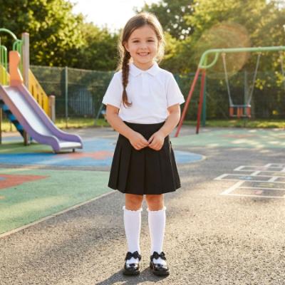 Picture of Schoolwear Girls Fan Pleats Skirt - Black