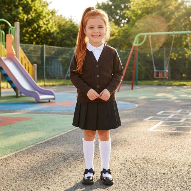 Picture of Schoolwear Girls Sweatshirt Cardigan - Brown