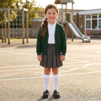Picture of Schoolwear Girls Sweatshirt Cardigan - Bottle Green