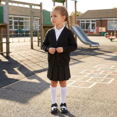 Picture of Schoolwear Girls Sweatshirt Cardigan - Black