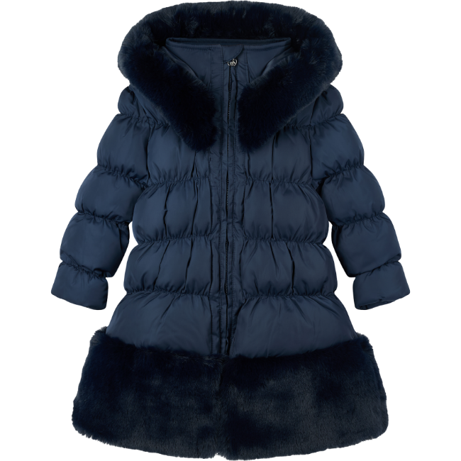 Picture of PRE ORDER A Dee BTS Rhea Hooded Long Coat  - Dark Navy