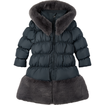 Picture of PRE ORDER A Dee BTS Rhea Hooded Long Coat  - Dark Grey