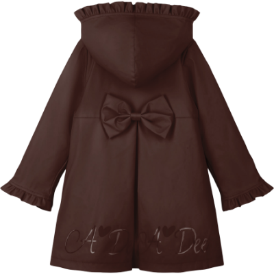 Picture of PRE ORDER A Dee BTS Nova Pleated Bow Raincoat - Brown
