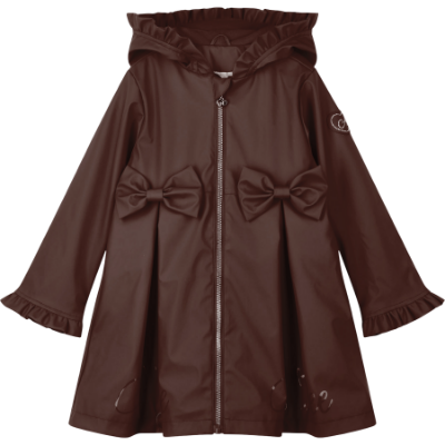 Picture of PRE ORDER A Dee BTS Nova Pleated Bow Raincoat - Brown