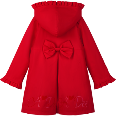 Picture of PRE ORDER A Dee BTS Nova Pleated Bow Raincoat - Red
