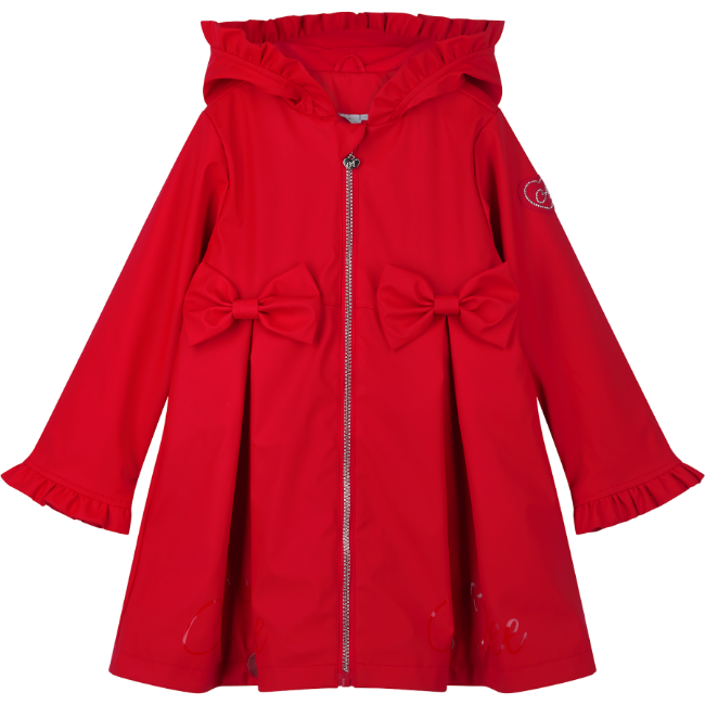 Picture of PRE ORDER A Dee BTS Nova Pleated Bow Raincoat - Red